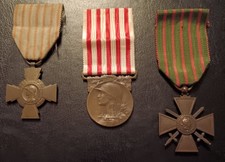 Vintage Lot Of 3 Medals. 1914-1918. 