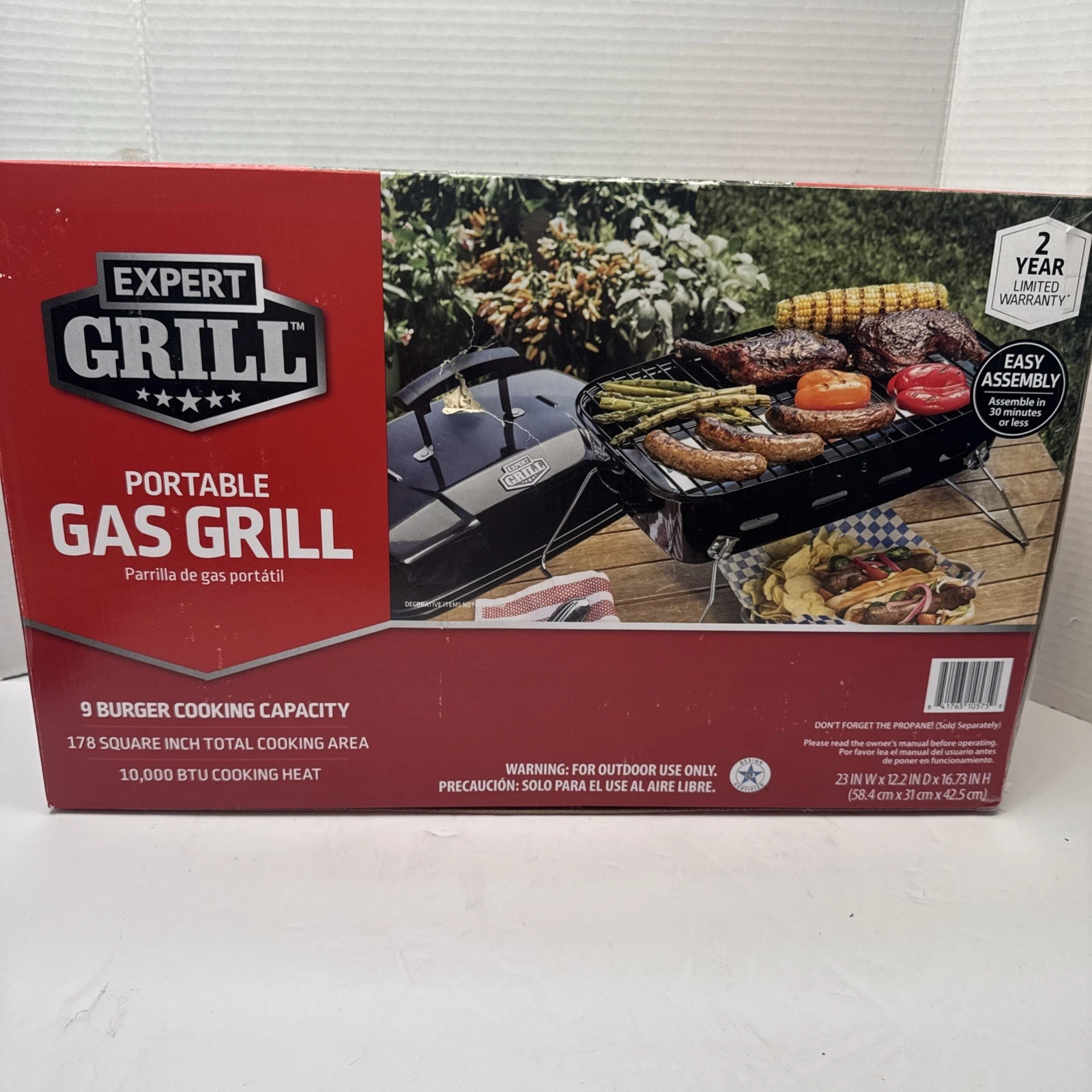 Expert Grill 10,000 BTU 1 Burner Portable Propane Gas Grill Black NEW NIB
Opens in a new window or t