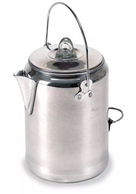 Wenzel Lightweight 9 Cup Outdoor Camp Coffee Pot Aluminum Percolator. NEW