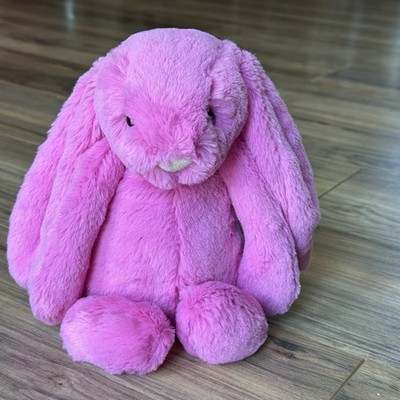 Jellycat London Medium Bashful Hot Pink Bunny Plush Stuffed Animal