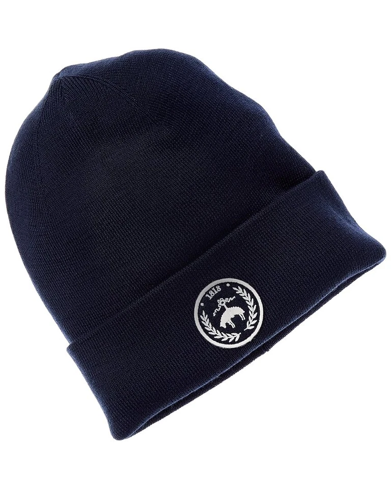 Gorro Brooks Brothers Parche Doble Capa Mezcla Lana Para Hombre Azul Os