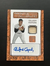 2016 Panini Pantheon Chronicled Calligraphy /99 Orlando Cepeda #CC-OC Auto HOF