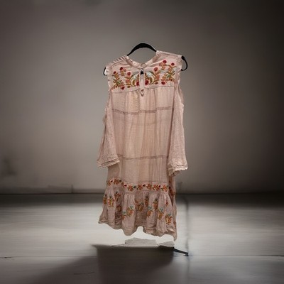 Allison New York Embroidered Blush Pink Dress Medium,length 35,waist 19 ,New