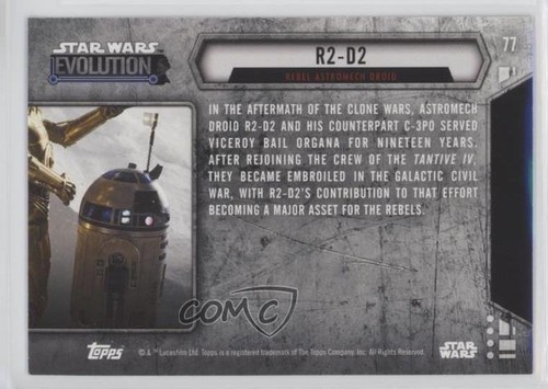 2016 Topps Star Wars Evolution Purple Lightsaber R2-D2 Rebel Astromech Droid z7j - Picture 2 of 3