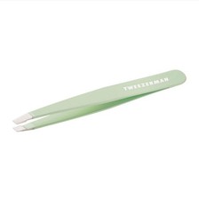 Stainless Steel Slant Tweezer Precision Brow Hair Removal Tool Green 75