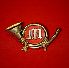 RARE REPRO 1859 Civil War USMC 2 1/8" Marine Corps Enlisted Brass Hat Insignia