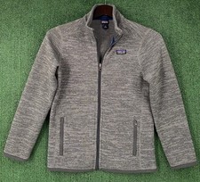 Patagonia Better Sweater Dark Grey Heather Full Zip Fleece Jacket Boy  s Large 12