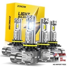 8X Ultra Brightness Light Bulbs - 6500K Cool White 9005 9006