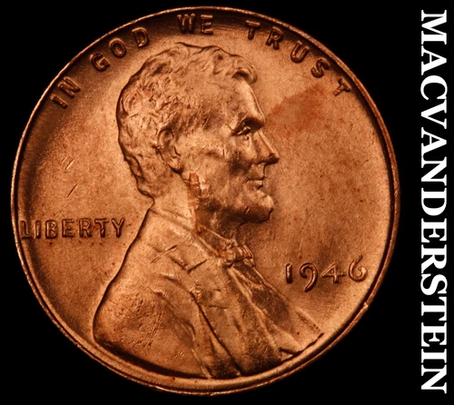 1946 Lincoln Wheat Cent- Choice Gem Brilliant Uncirculated No Reserve #J2197