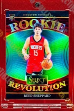 Reed Sheppard RC ROOKIE GREEN PRIZM REFRACTOR CARD ROCKETS PANINI MINT