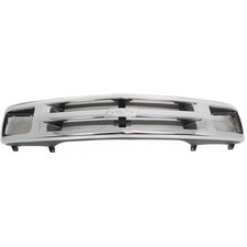 Grille Shell For 94-97 Chevrolet S10 95-97 Blazer Silver Plastic