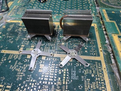 Xbox 360 PHAT METAL WEAR *Both CPU* Double Heat Sink x2 w/ Double X Clamp SET #3