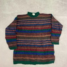 Vintage Knitted Jumper Abstract Patterned Knit Sweater Women's M 12-14 