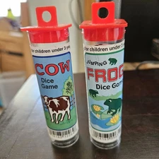 Lot of 2 Koplow Dice Games: Cow Dice & Frog Dice. NEW