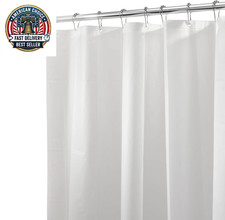 PEVA Mold and Mildew Resistant Plastic Shower Curtain Liner for Use Alone or wit