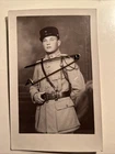 France postcard photo 91 RI circa 1939 insignia infantry legs of collar Kepi