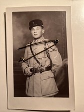 France CP Photo 91 RI Vers 1939 Insigne Infanterie Pattes De Col Képi
