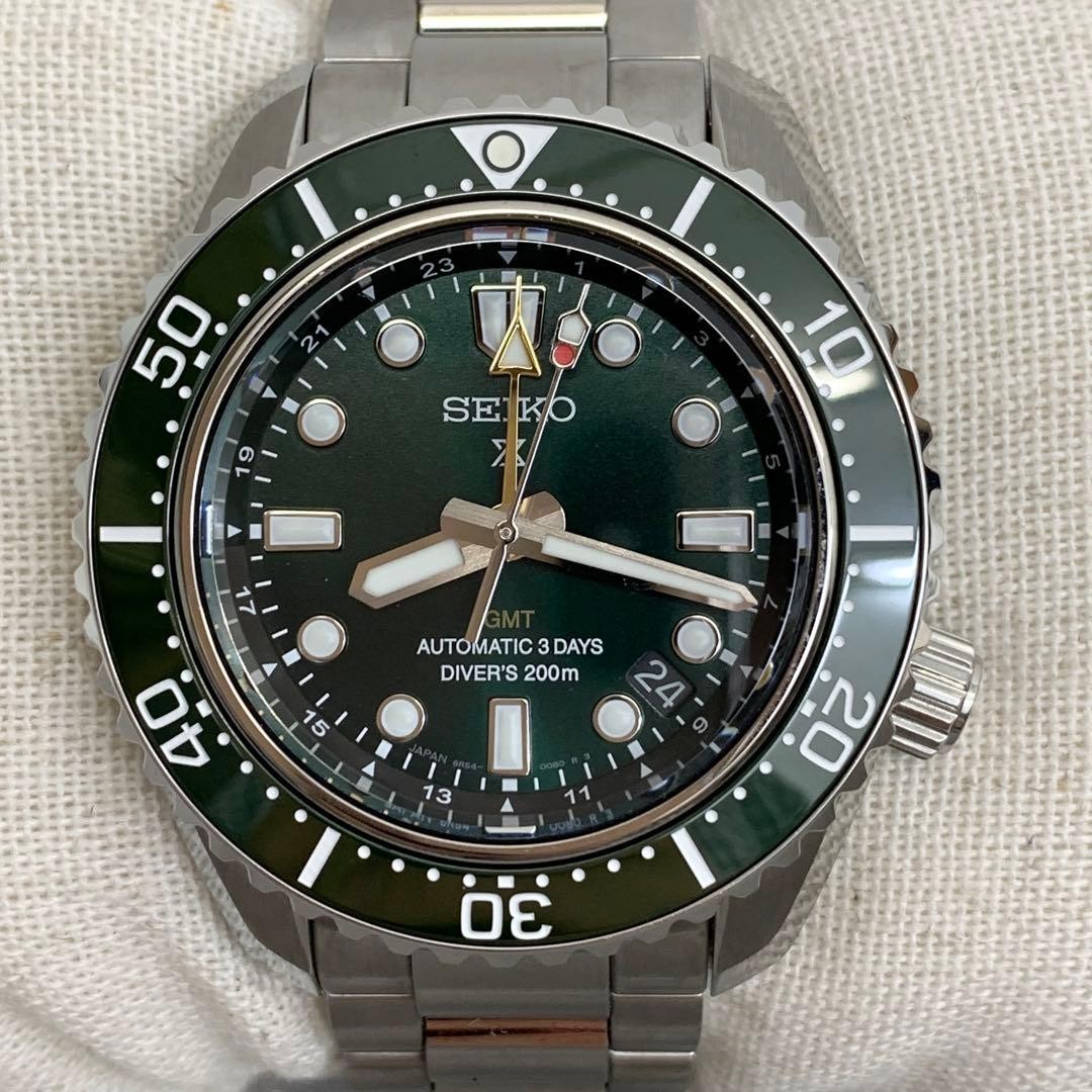 Seiko Prospex SBEJ009 Green GMT Diver 6R54 Mechanical Watch Japan Ltd
