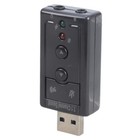 Dual Virtual 7.1Channel Surround 3D Adapter USB 2.0 External Sound Card