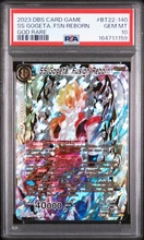 2026-08-27 · $2,200 · 2023 Dragon Ball Super SS Gogeta Fusion Reborn God Rare BT22-140 PSA 1