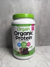 Orgain Organic Creamy Chocolate Fudge Protein Powder 20 Servings 2 Lb Vegan