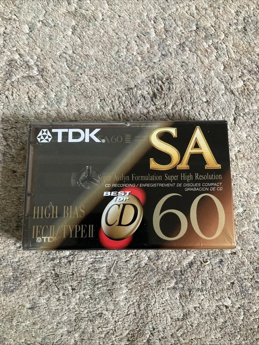2 Cassettes Vierges TDK SA 60 – Type II High Position, 1995, Neuves Sous Blister