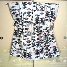 Yukata Kimono Sleeve 41cm Length 139cm Leaf Pattern Women's