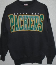 vintage 1990s Green Bay Packers Sweatshirt Black Crewneck NFL size Medium