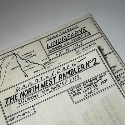 Railtour Programme x2 Lindisfarne 1978 North West Rambler 2 1979 BR D&E