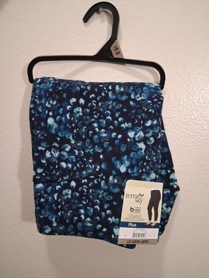 Womens Terra & Sky Size 1X 16W-18W Capri Leggings NWT 