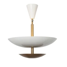 Brass Ceiling 6 Light Pendant Mid Century Modern Raw Brass Sputnik Flush Mount