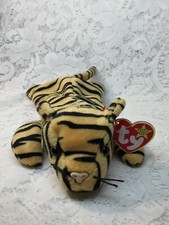 TY Beanie Baby Original Stripes the Tiger Plush Stuffed Toy Birthday 6/11/95