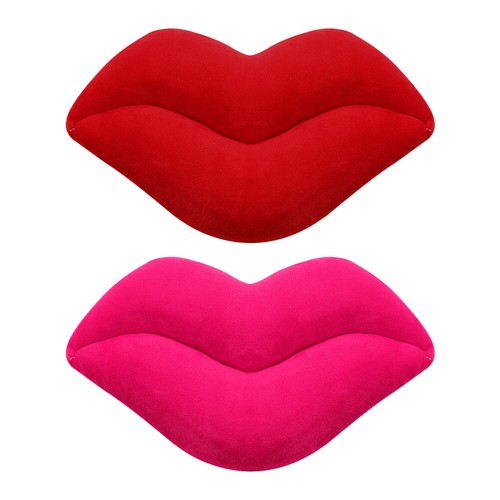 2 Pcs Lip Pillow Bedroom Cushions Cozy Throw Pillows Plush