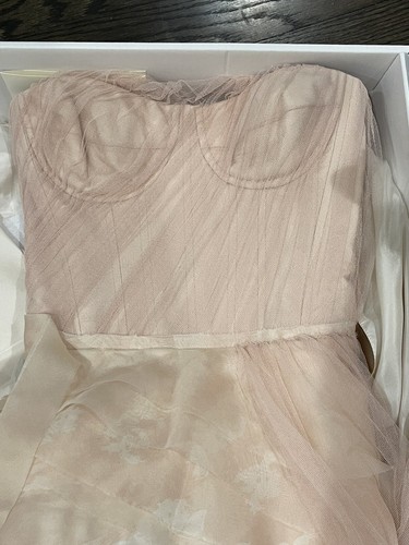 Vera Wang Couture Gossip Girl Pink Ruffle Tulle Long Maxi Gown Dress US 0 2 - Picture 13 of 15