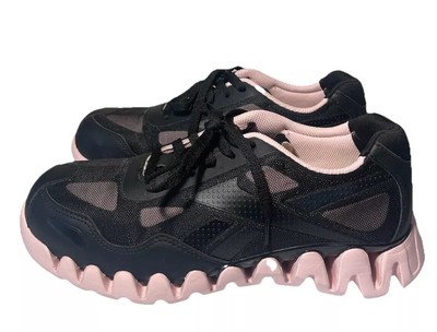 New Women Reebok Zig Pulse Low Work Athletic Composite Toe Black/Pink 11B