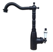 Oil Rubbed Bronze Single Handle Swivel Spout Kitchen Sink Basin Faucet Mixer Tap