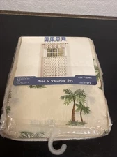 Vintage Curtains Tier & Valance Set Home EssentialsPalm Design