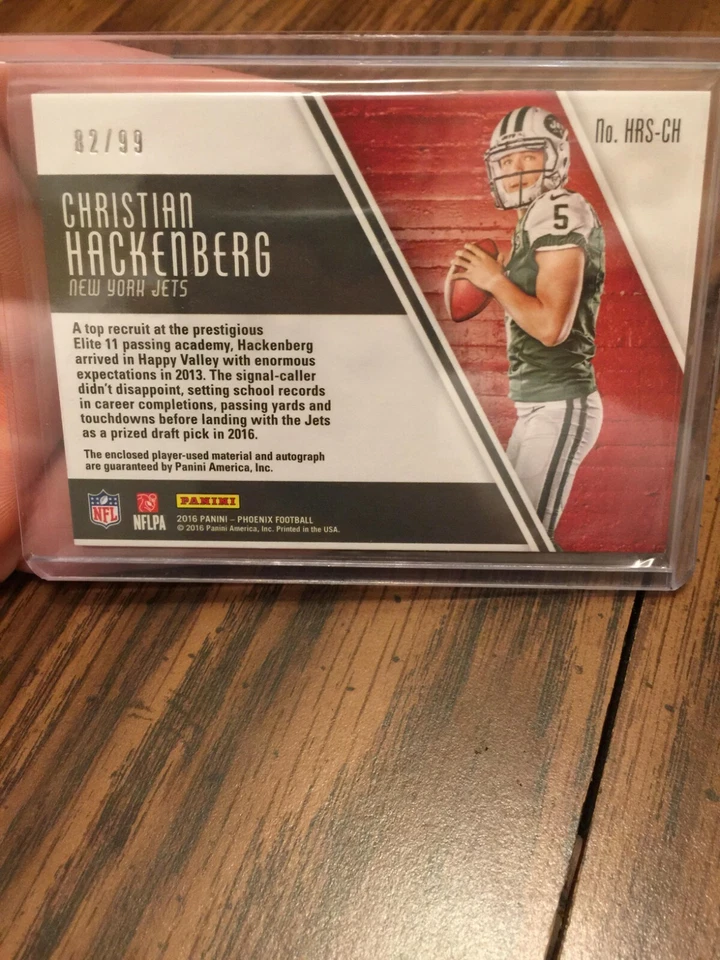 CHRISTIAN HACKENBERG 2016 PHOENIX "HOT ROOKIES" DUAL AUTOGRAPH AUTO BALL RPA /99 - Image 2 of 2