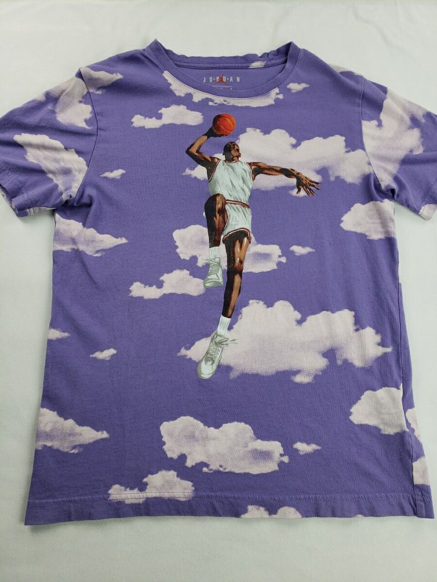 Jordan - Jump Over Purple Clouds Shirt - Kids Size L 12-13 Jordan - Jump Over Purple Clouds Shirt - Kids Size L 12-13