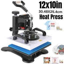 Heat Press Machine 12''x10'' T shirt Sublimation Digital Heat Transfer Machine