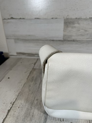 Longchamp Vintage weiße Leder Schultertasche 11"x7"x3" - Bild 17 von 17