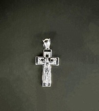 Sterling Silver 925 Jesus Christ Crucifix Cross Pendant