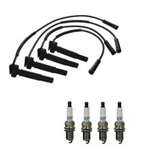 Denso Wire Set 7mm & 4 Iridium TT Spark Plugs 0.040 Kit For Subaru 2.2 2.5 H4
