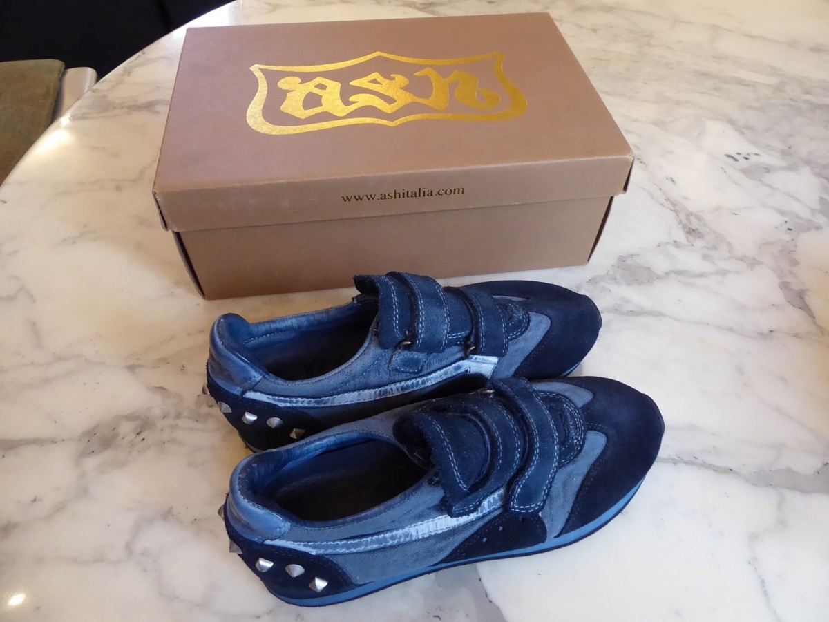 ASH Women's Navy Blue Studded Sneakers Size 7 / 37 | eBay