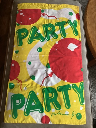 NEU!! LEINWAND HAUSFLAGGE/BANNER FÜR 2 'STANGE. 2’ x 41”. "PARTY" - Bild 2 von 8