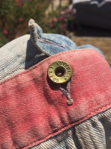 Antique Vtg Levi Strauss Childs Koveralls 1920s well worn loved Jumper denim Usa - Picture 9 of 10