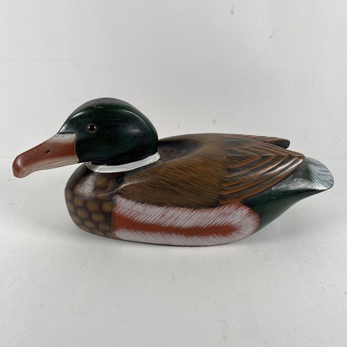 Vintage Wooden Carved Mallard Duck Decoy 12” - Picture 4 of 11