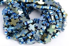 10x8MM Green Hematite Cross Grade AAA Natural Gemstone Loose Beads