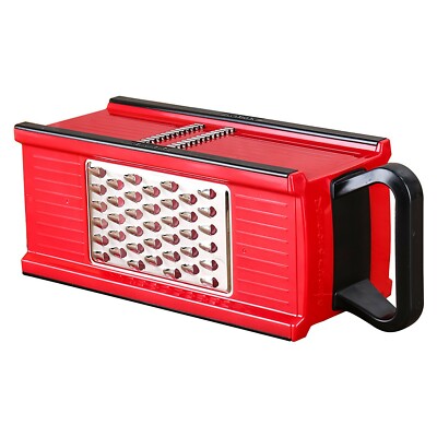4-Sided Stainless Steel Box Grater, Kitchen Tools Set with Peeler & Container 