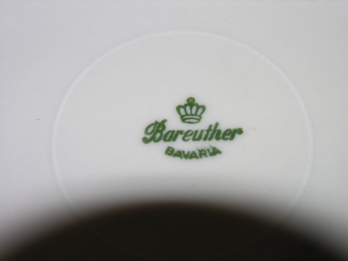 Vintage Bareuther Bavaria Porzellan Tea Cup, Saucer, & Dessert Plate #28 w/ Gold - Picture 6 of 6